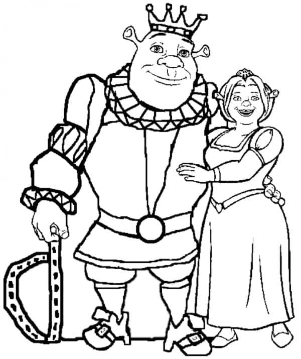 Shrek pro 1leté děti omalovánka