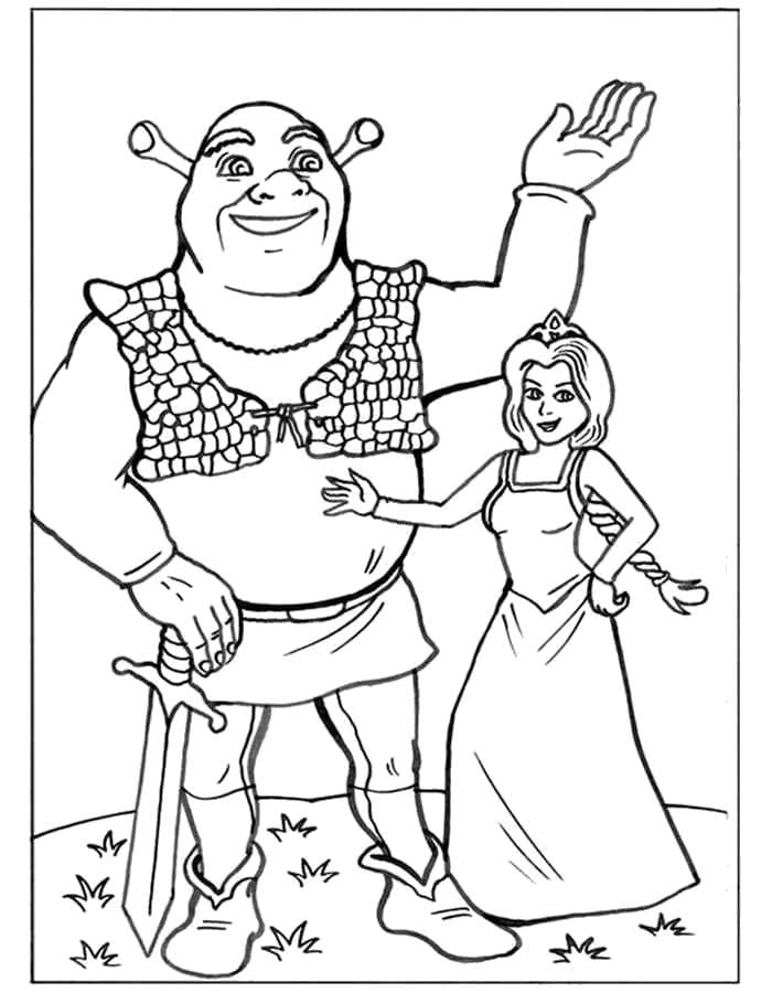 Shrek pro 2leté děti omalovánka