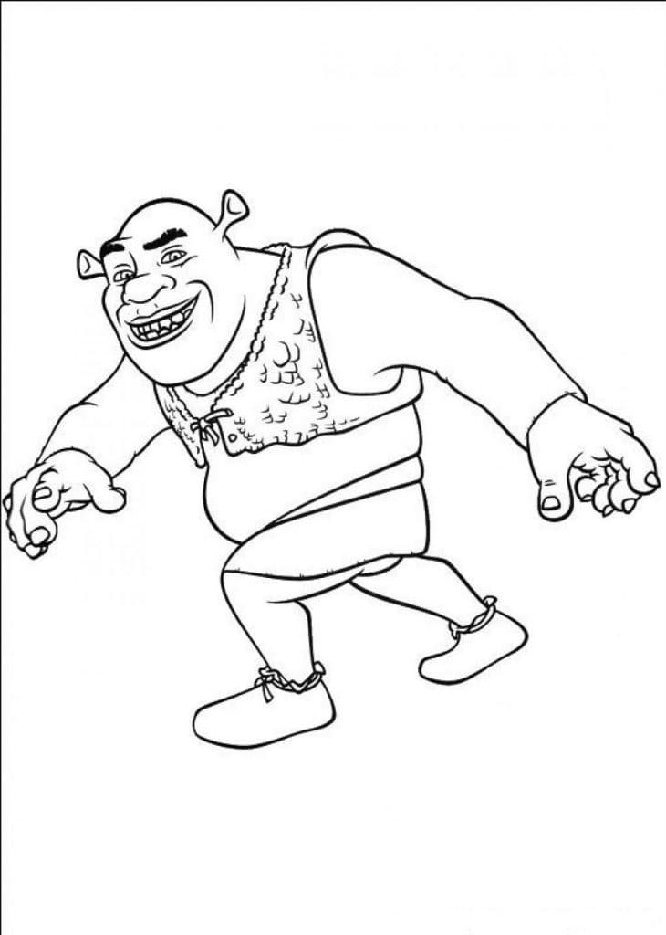 Shrek zadarmo omalovánka