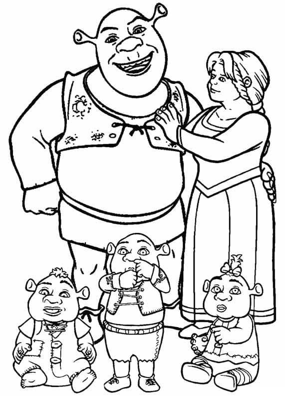 Shrek zdarma k vytištění omalovánka