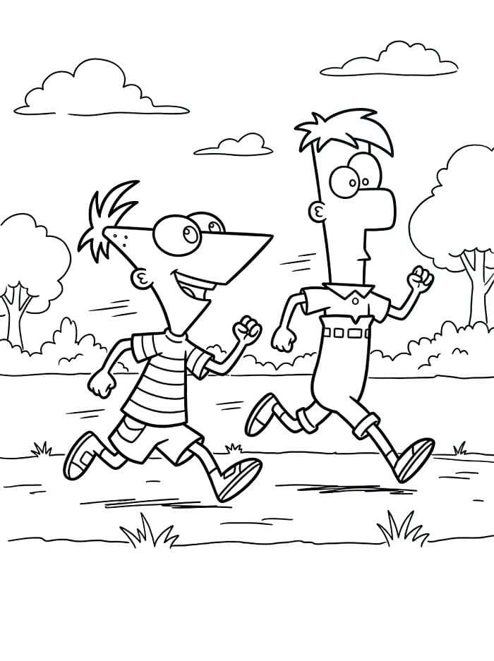 Skvělý Phineas a Ferb omalovánka