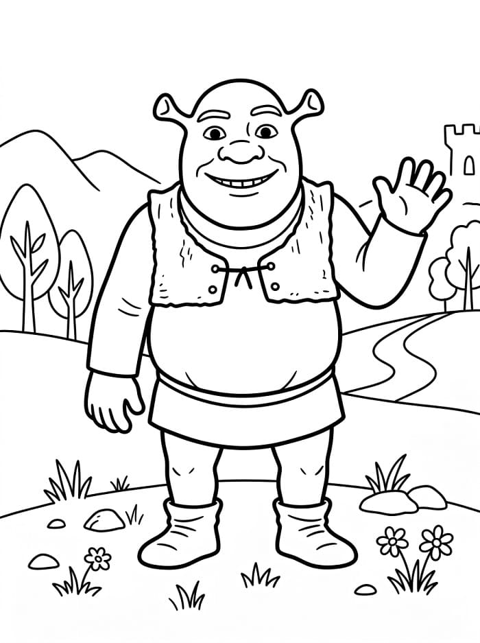 Skvělý Shrek omalovánka