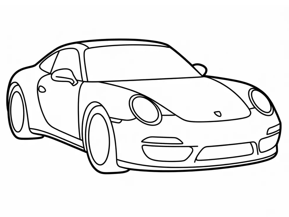 Snadné Porsche omalovánka