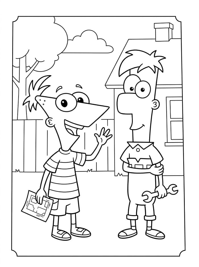 Snadný Phineas a Ferb omalovánka