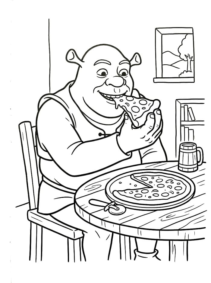 Snadný Shrek omalovánka