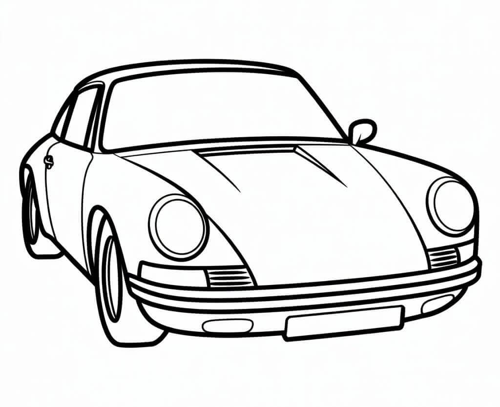 Sportovní auto Porsche omalovánka
