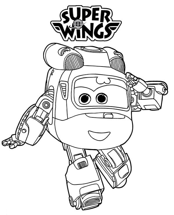Super Wings Dizzy omalovánka