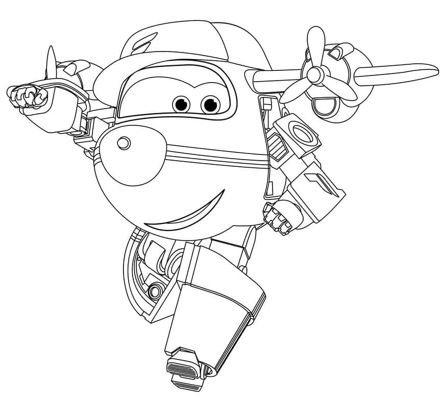 Super Wings Flip omalovánka