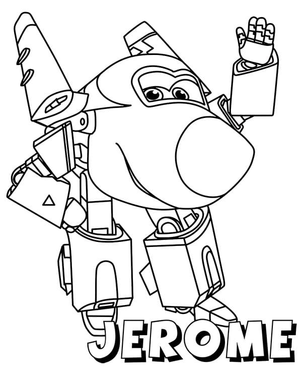 Super Wings Jerome omalovánka