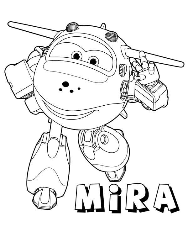 Super Wings Mira omalovánka