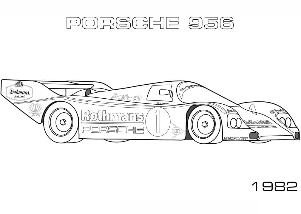 Tisknutelné Porsche zadarmo omalovánka