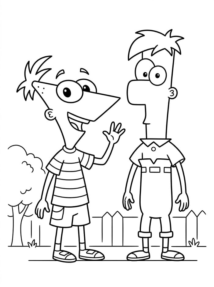 Phineas a Ferb omalovánky
