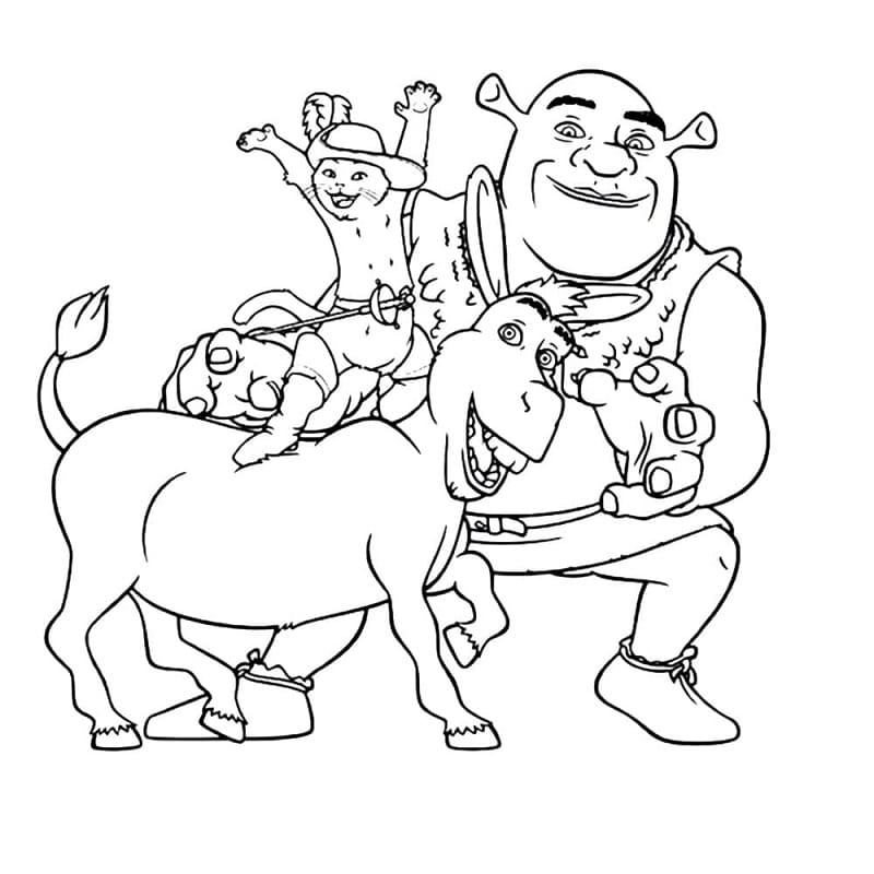Tisknutelný Shrek zadarmo omalovánka