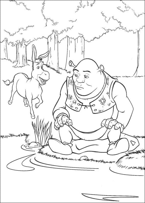 Tisknutelný Shrek zdarma omalovánka