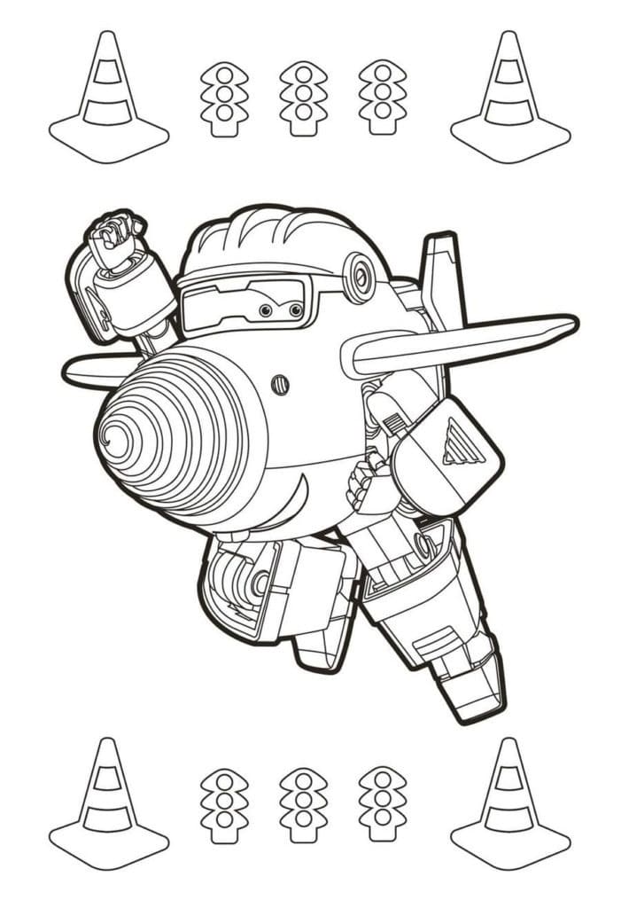 Todd ze Super Wings omalovánka