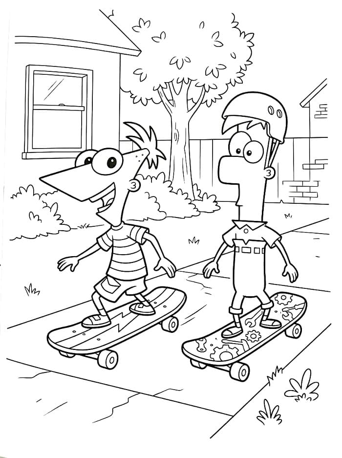 Úžasný Phineas a Ferb omalovánka