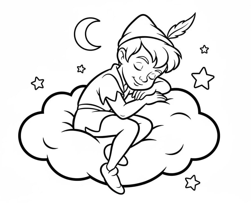 Velmi roztomilý Peter Pan omalovánka