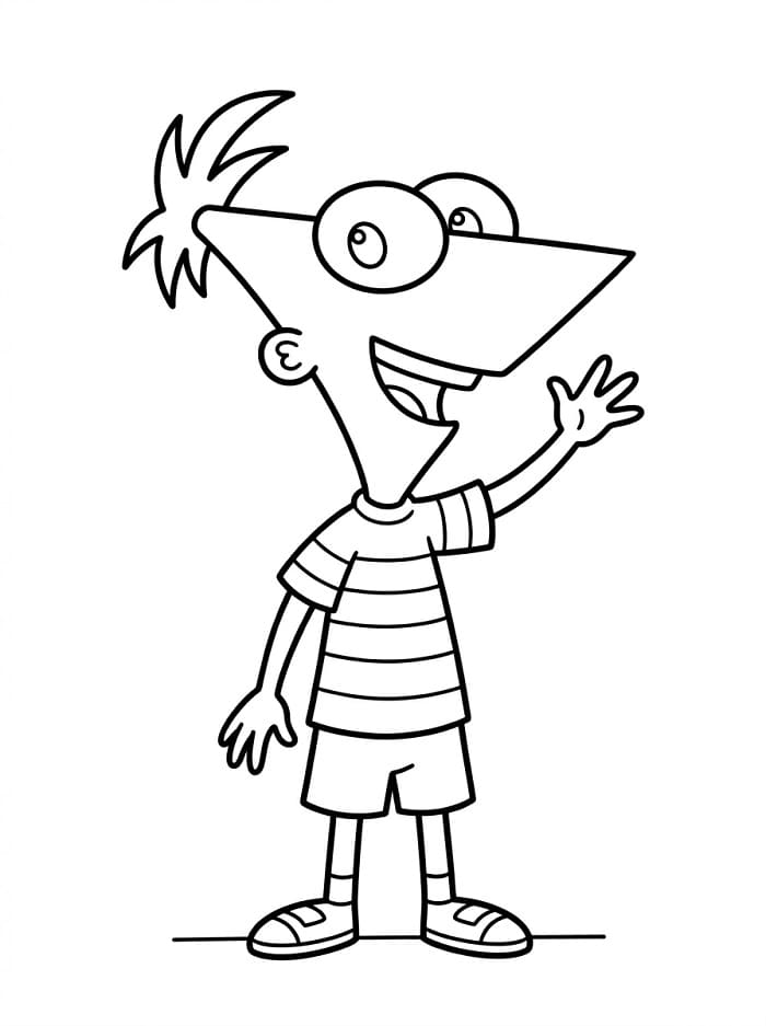 Velmi roztomilý Phineas a Ferb omalovánka