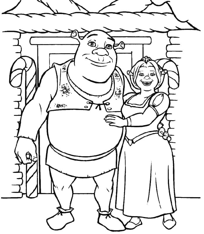 Veselý Shrek omalovánka