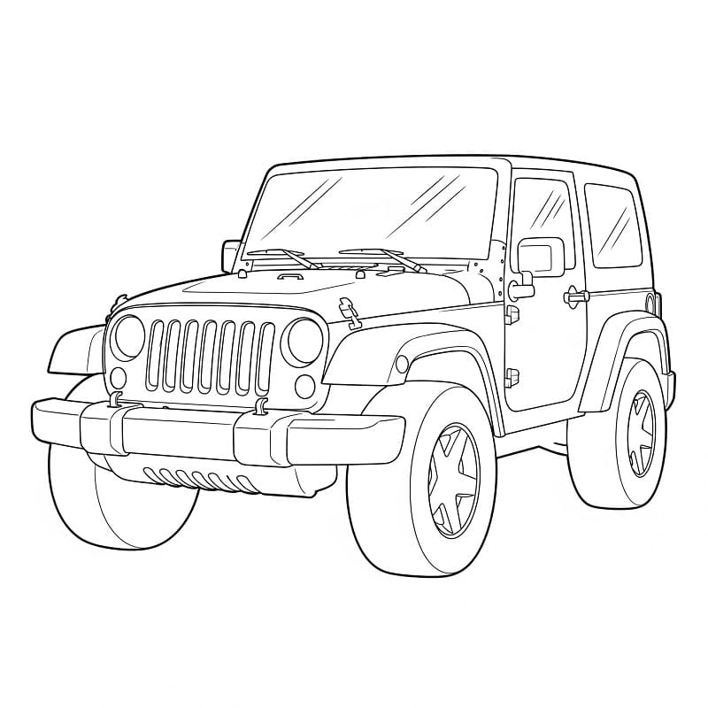Vozidlo Jeep omalovánka