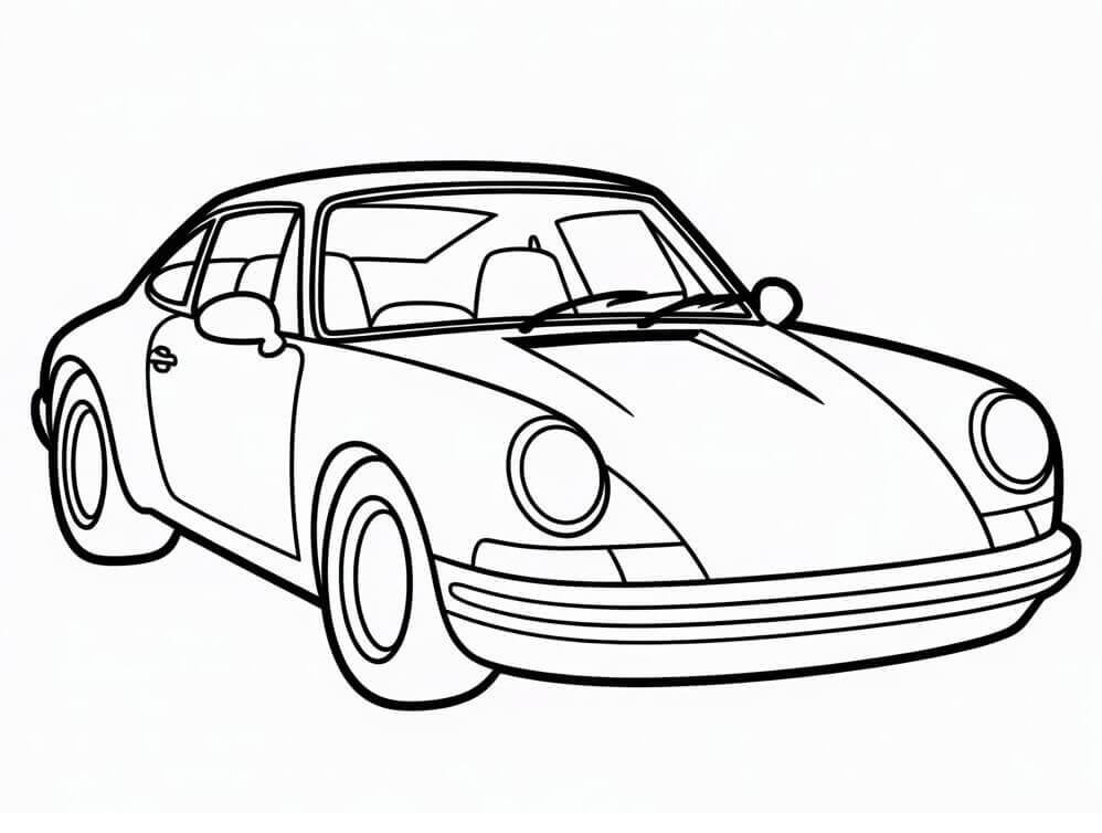 Vozidlo Porsche omalovánka