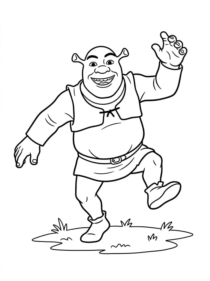Shrek omalovánky