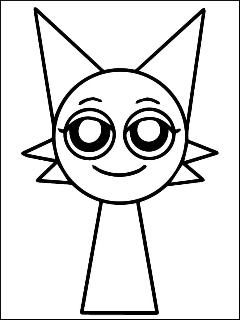 Omalovánka Wenda z Incredibox Sprunki