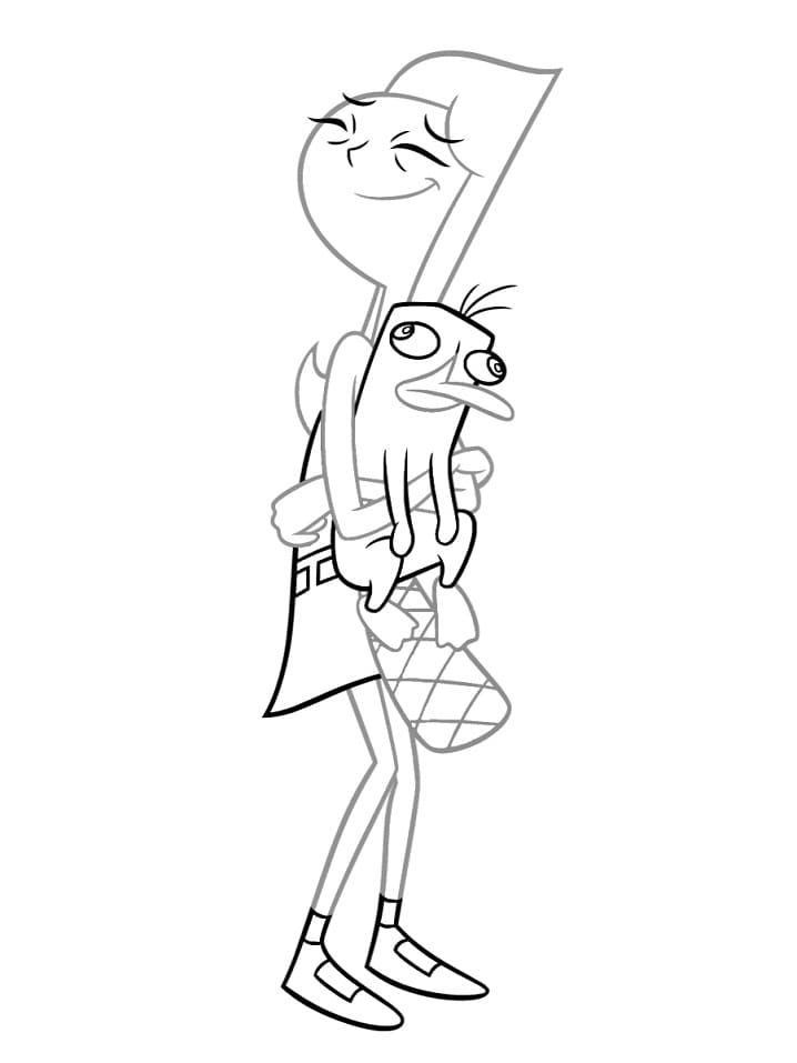 Zdarma Phineas a Ferb pro děti omalovánka