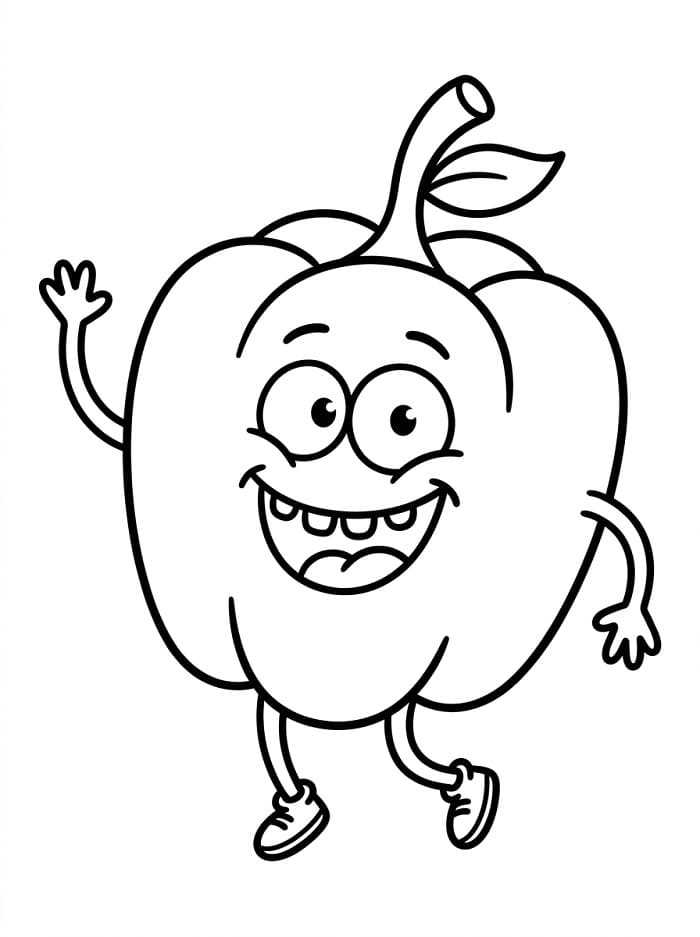 Animovaná paprika omalovánka