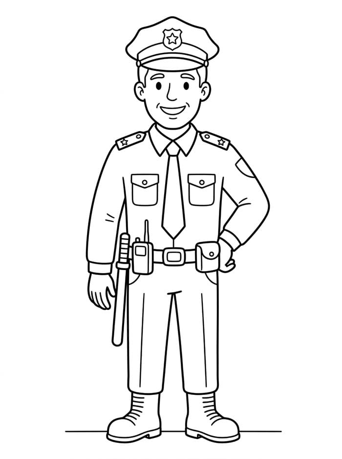 Animovaná policie omalovánka