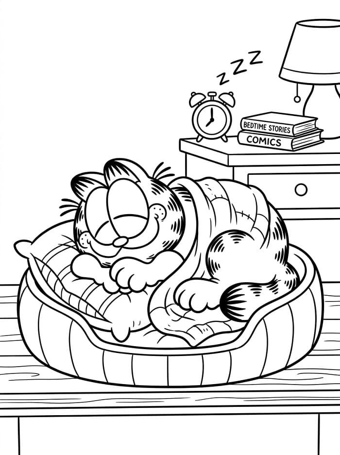 Animovaný Garfield omalovánka