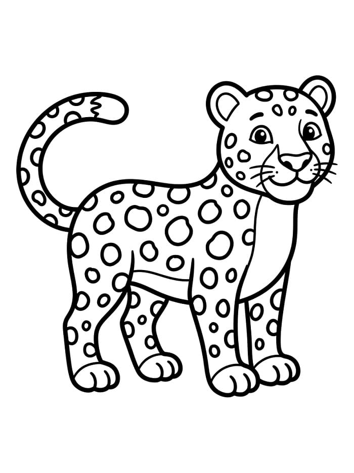 Animovaný Leopard omalovánka
