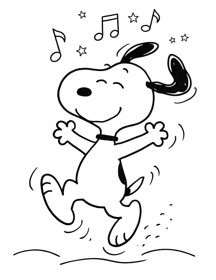 Animovaný Snoopy omalovánka