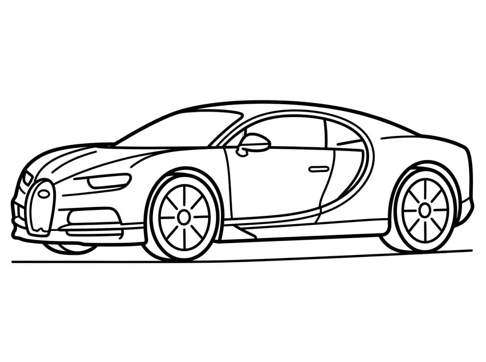 Automobil Bugatti omalovánka