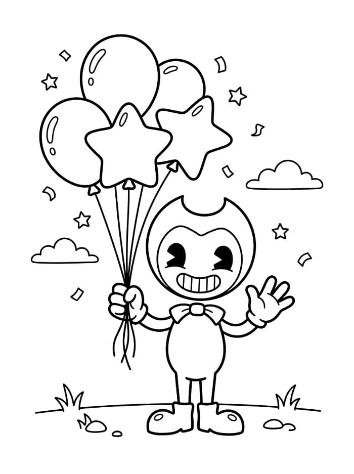 Bendy k vytisknutí omalovánka