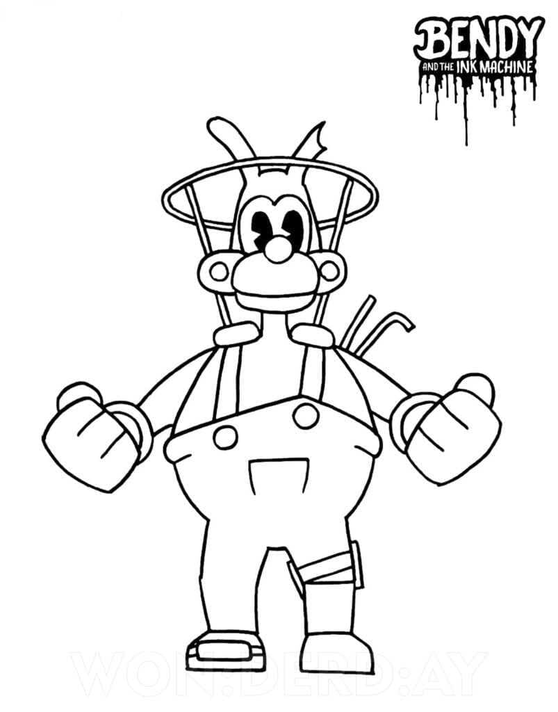 Bendy k vytištění pro děti omalovánka