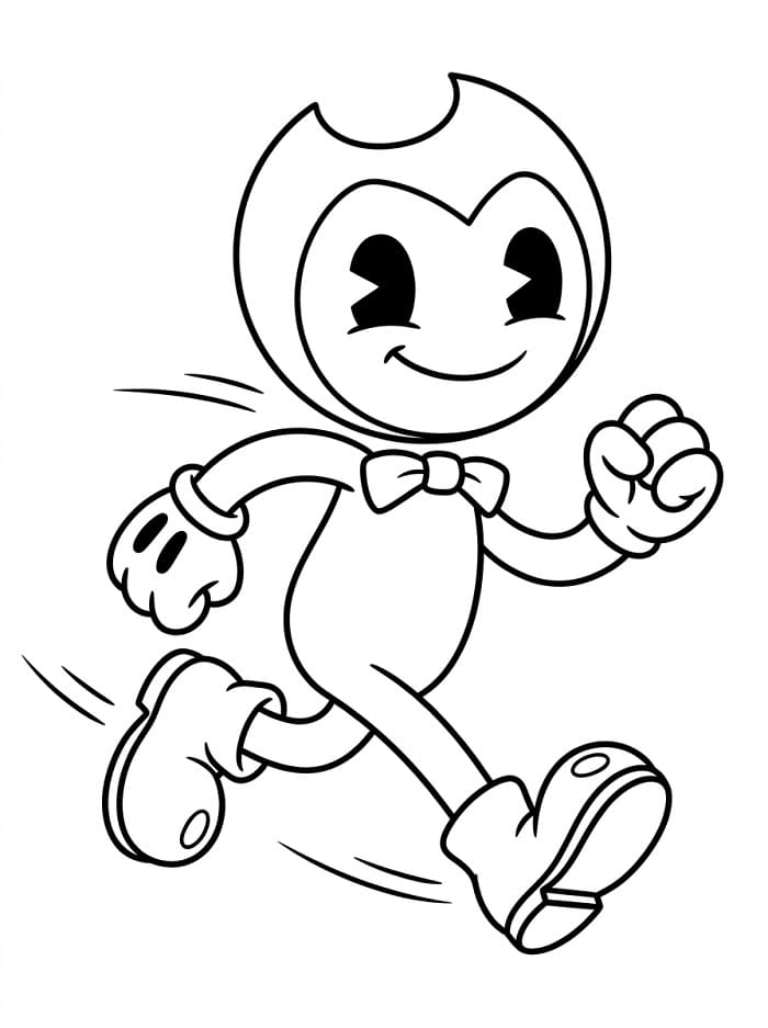 Bendy zdarma omalovánka