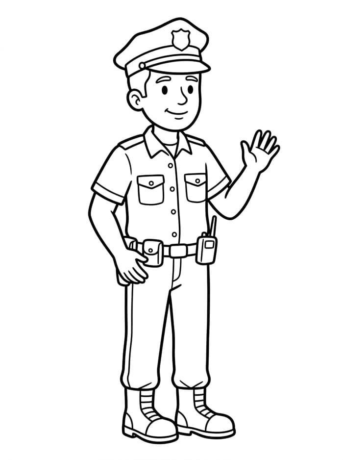 Bezplatná policie pro děti omalovánka
