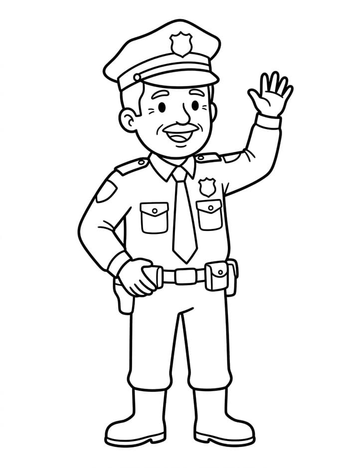 Bezplatná policie omalovánka