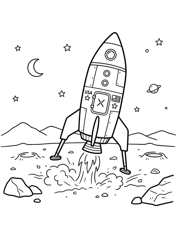 Bezplatná raketa omalovánka