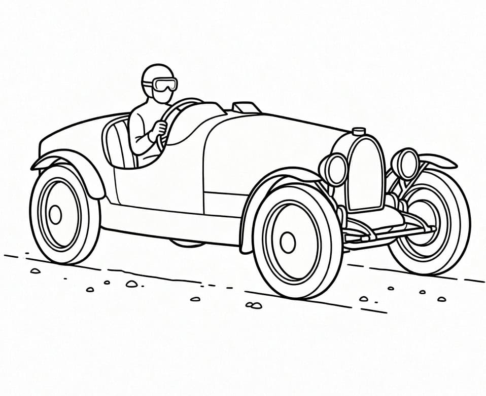 Bezplatné Bugatti omalovánka