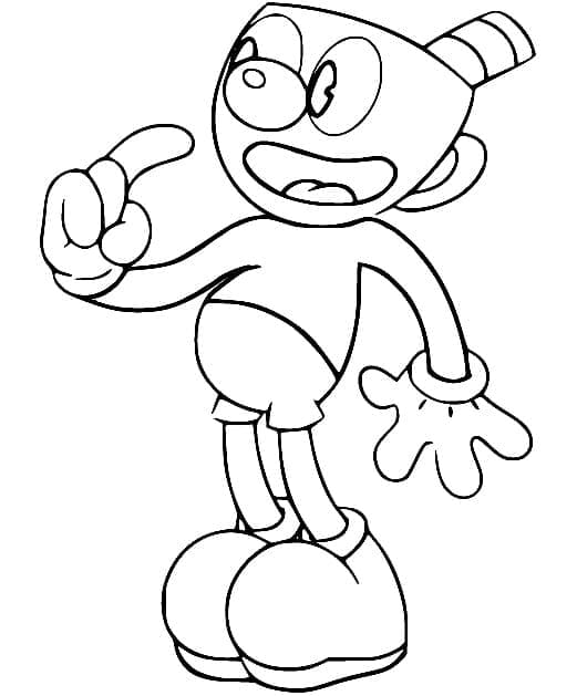 Bezplatný Cuphead k vytisknutí omalovánka