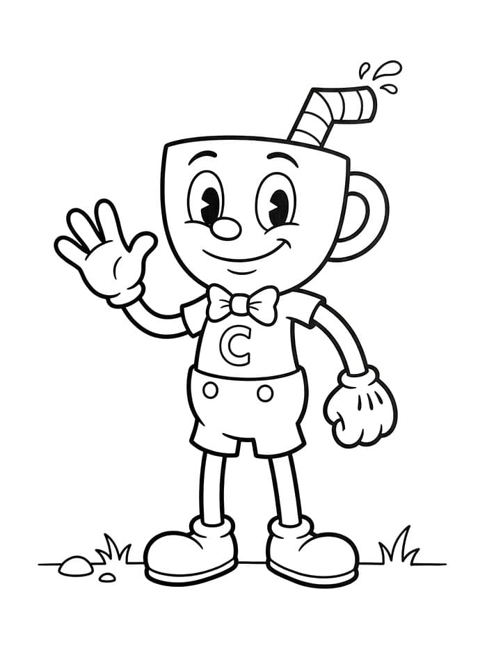 Bezplatný Cuphead k vytištění omalovánka