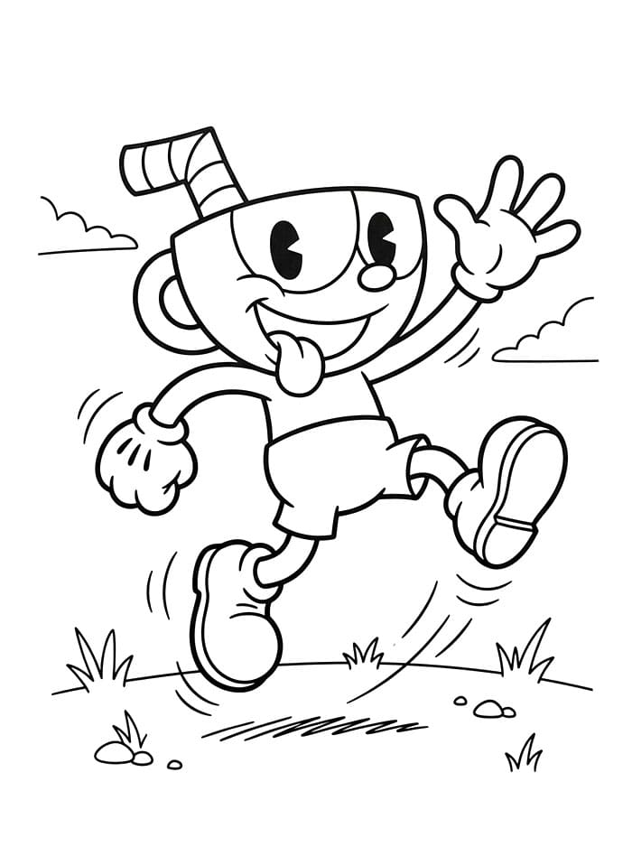 Bezplatný Cuphead omalovánka