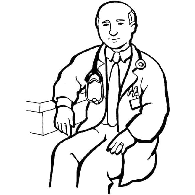 Bezplatný Doktor k tisku omalovánka