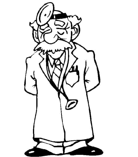 Bezplatný Doktor pro děti omalovánka