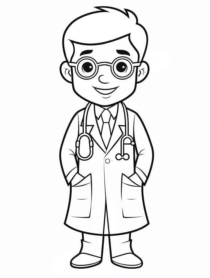 Bezplatný Doktor omalovánka