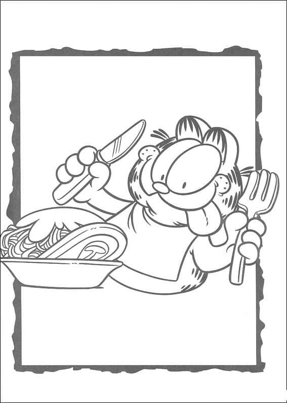 Bezplatný Garfield k vytisknutí omalovánka