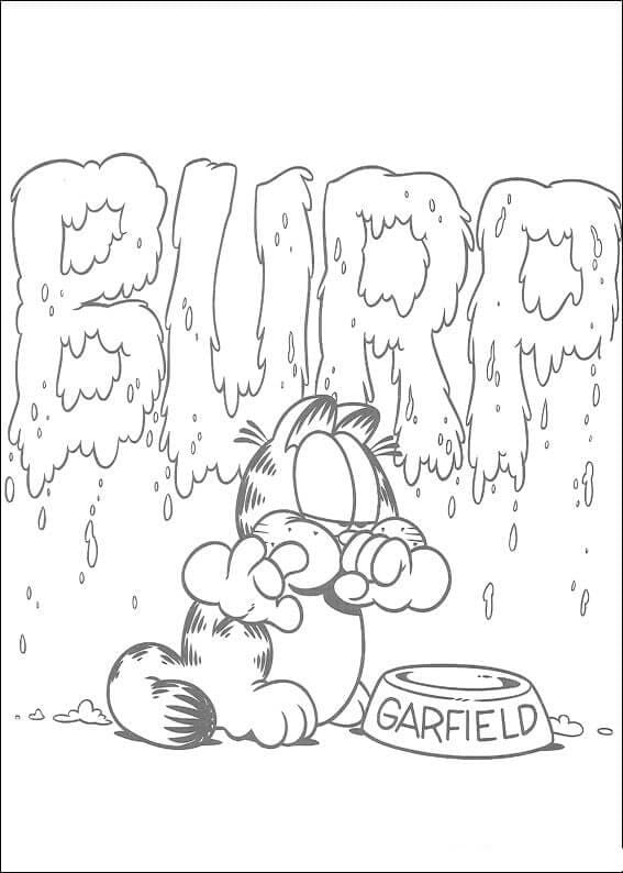 Bezplatný Garfield pro děti omalovánka