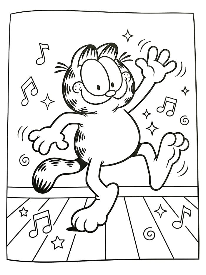 Bezplatný Garfield omalovánka